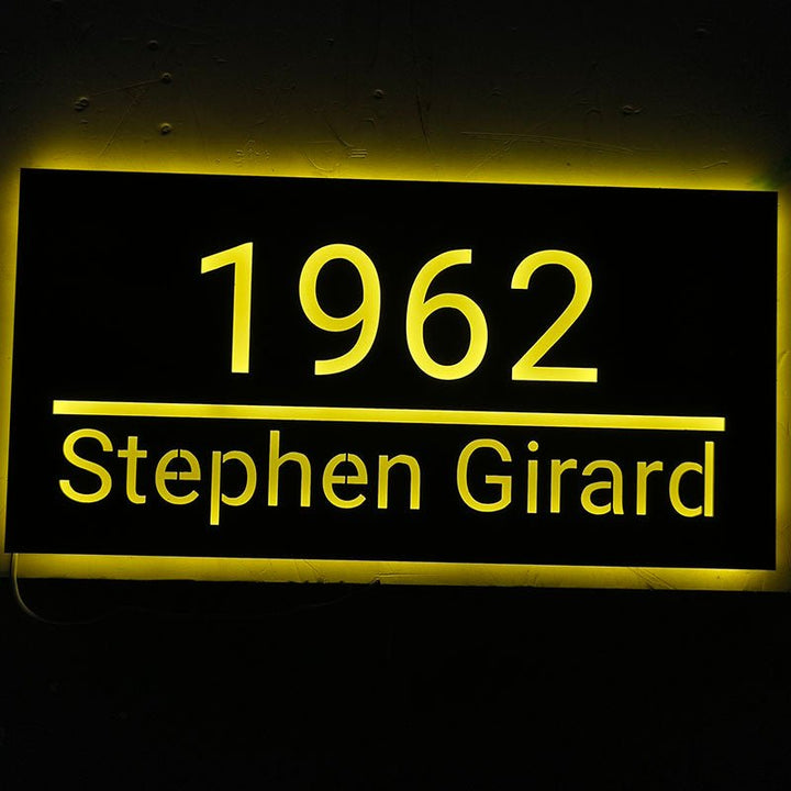 custom metal house plaques house numbers backlit house address lighted signs