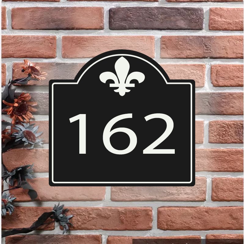 solar powered yard address sign address plaque cast metal signage