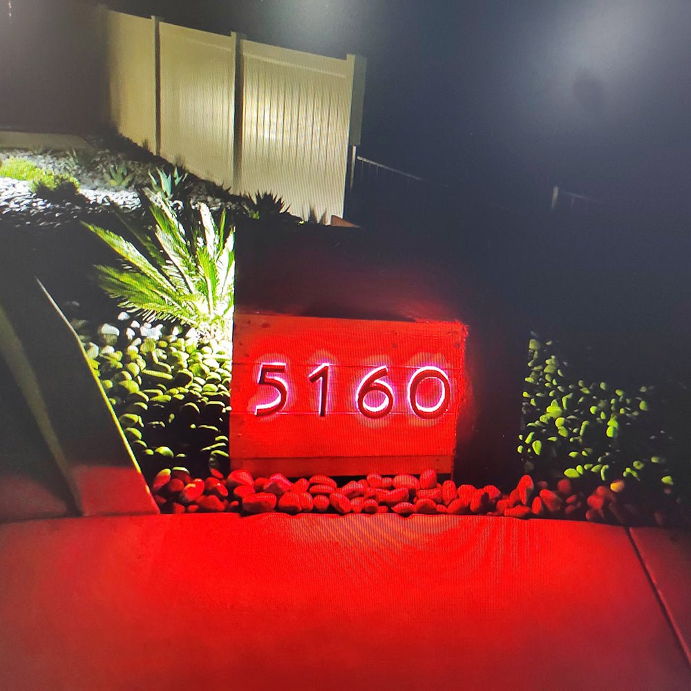 light up address numbers backlit house signs modern house number yard sign