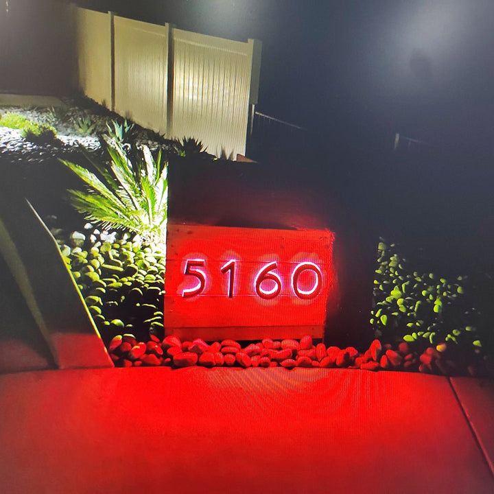 light up address numbers backlit house signs modern house number yard sign