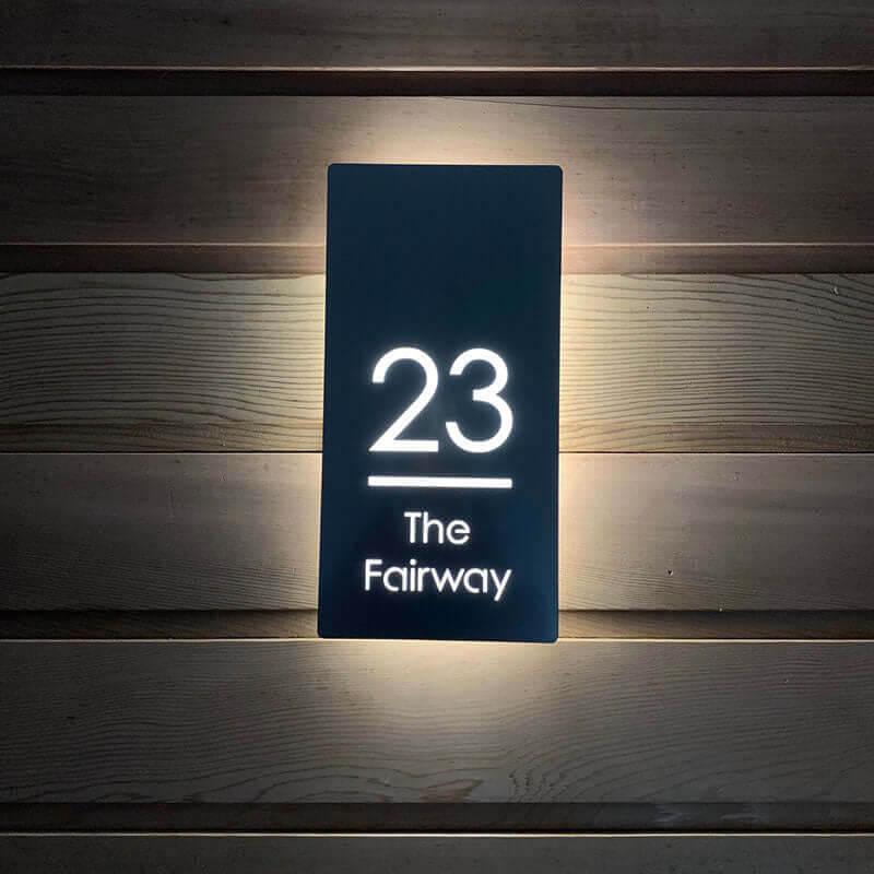 house number light box backlit address numbers house number signs metal
