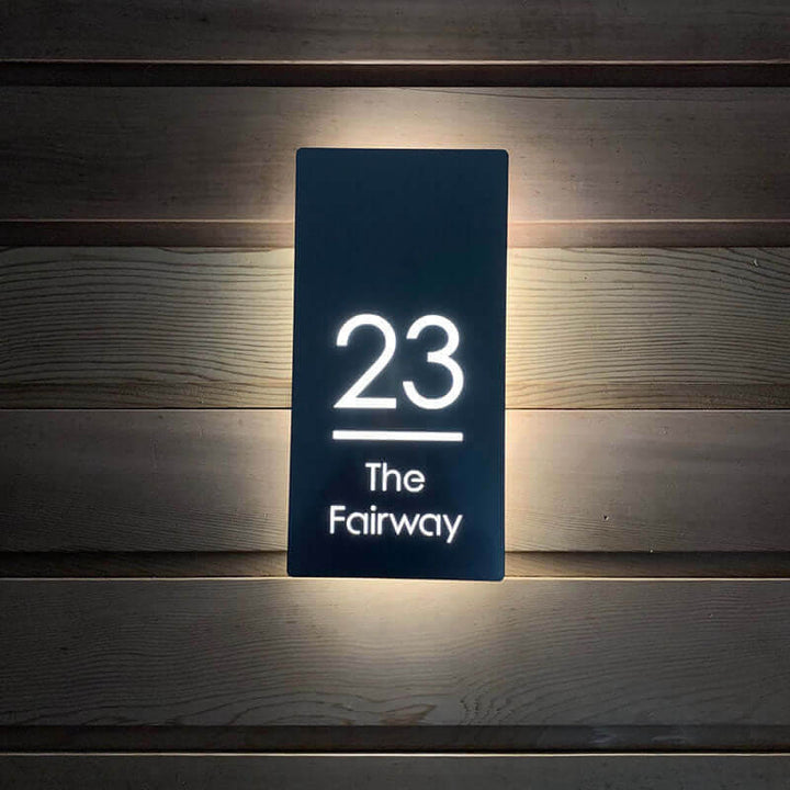 house number light box backlit address numbers house number signs metal