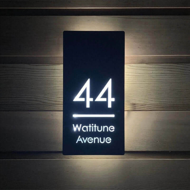 illuminated address plaques lighted house address signs  custom metal address plaque