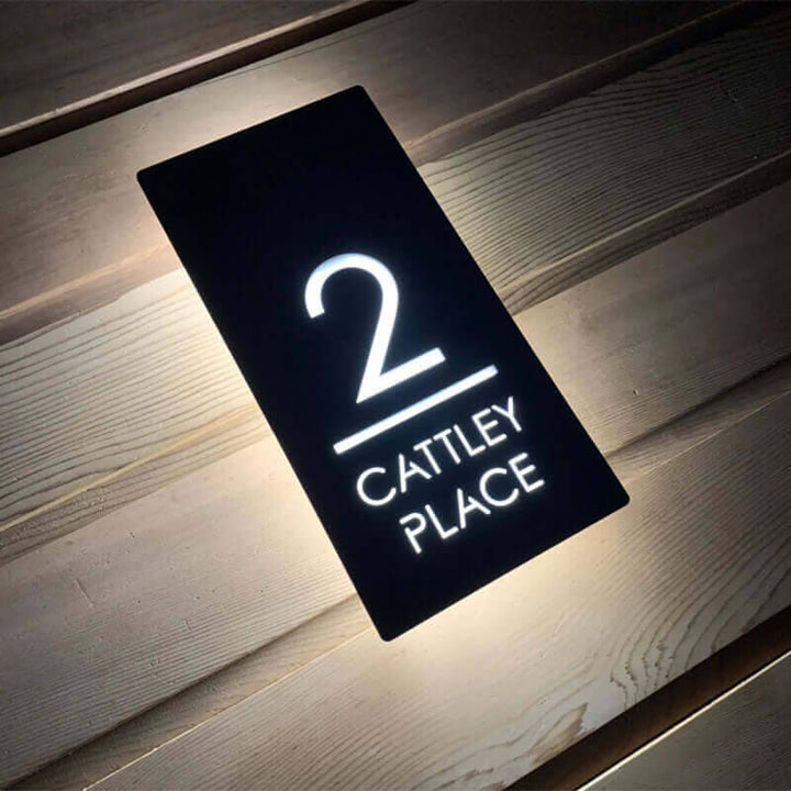 illuminated address signs light up address signs black metal address plaque