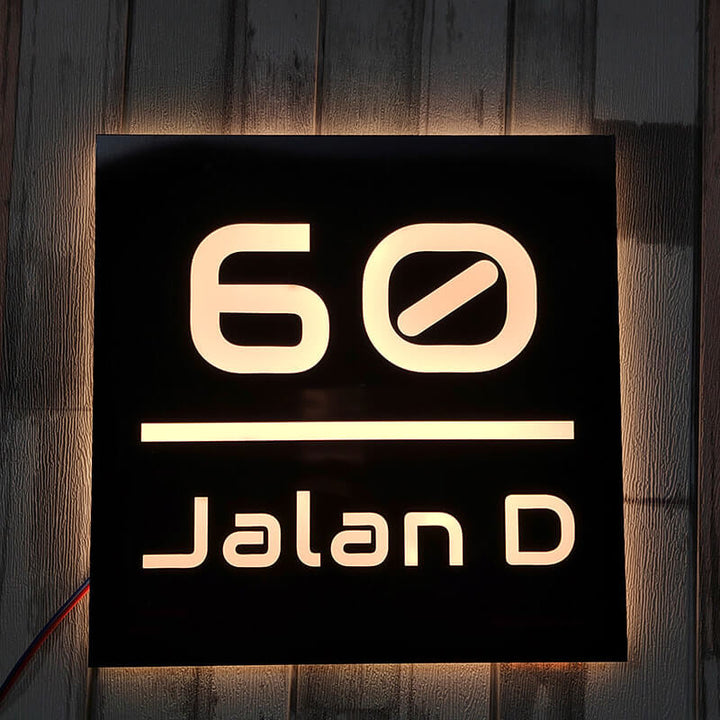 lighted address signs for yard led backlit address numbers metal house numbers plaque