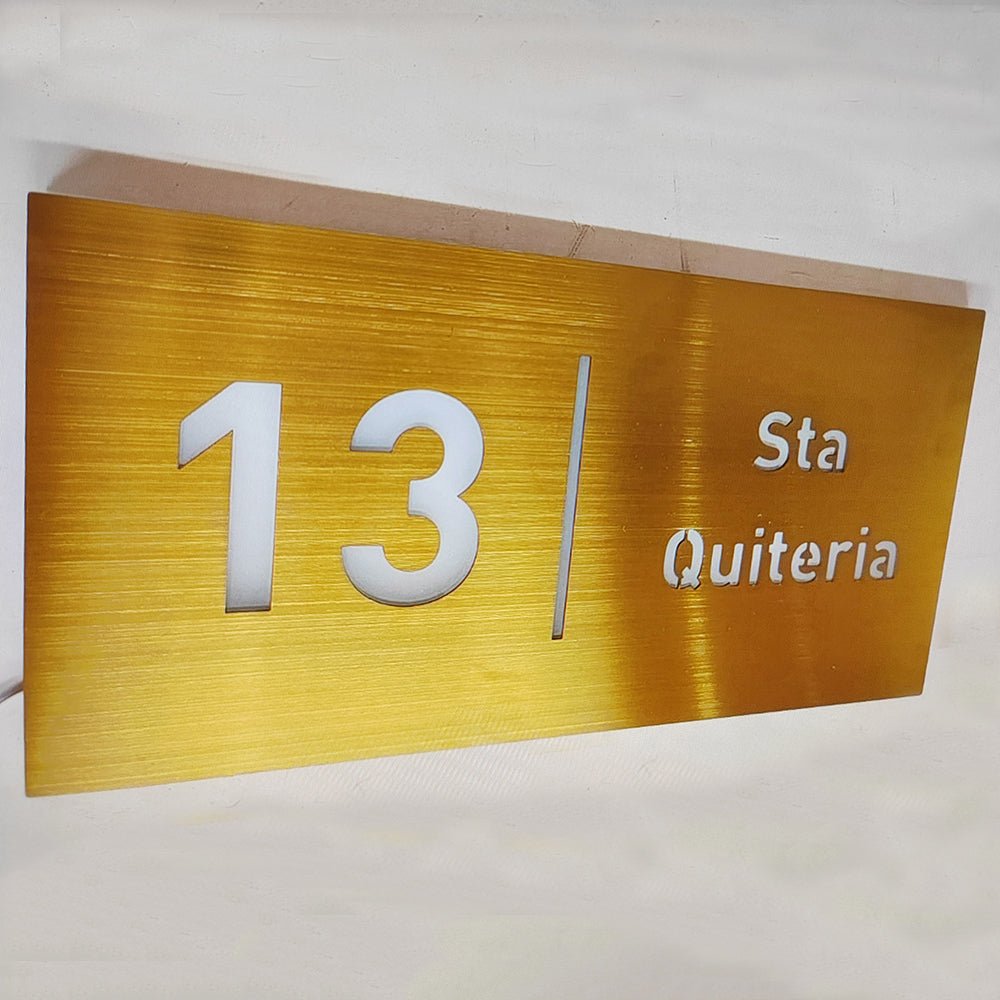 house numbers led backlit address plaque metal address sign for yard