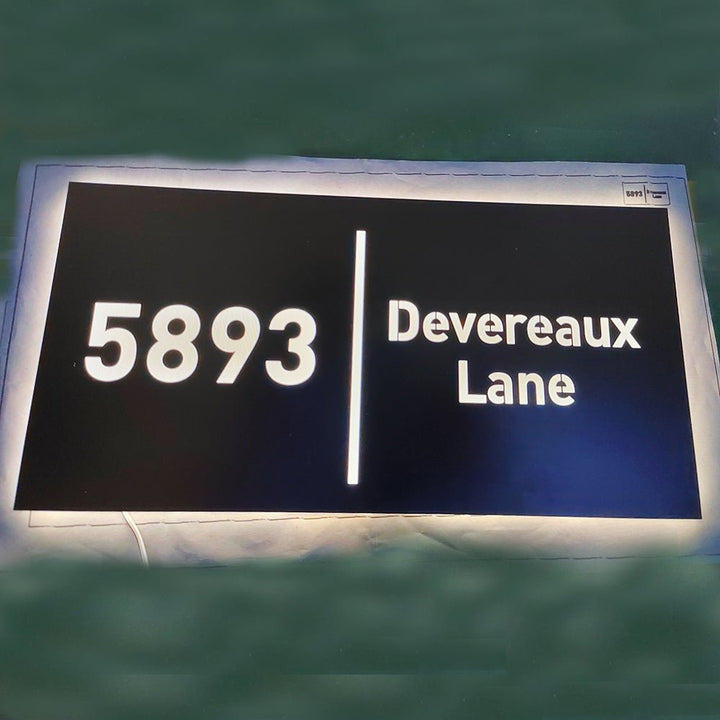 led backlit house numbers address plaque custom metal address plaques