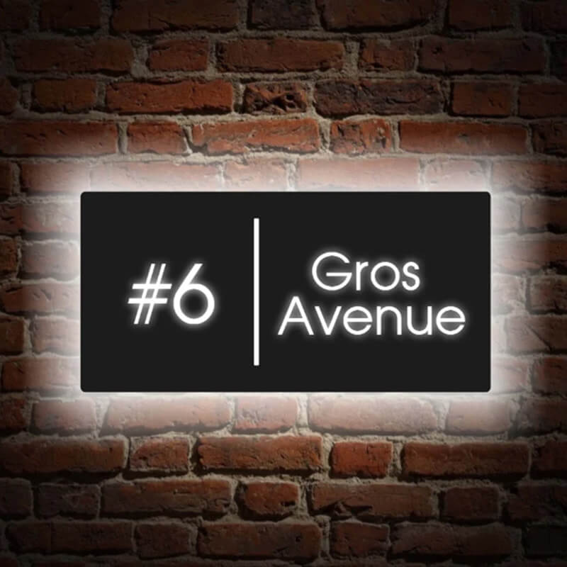 solar powered address numbers lighted address signs for homes  solid brass plaques