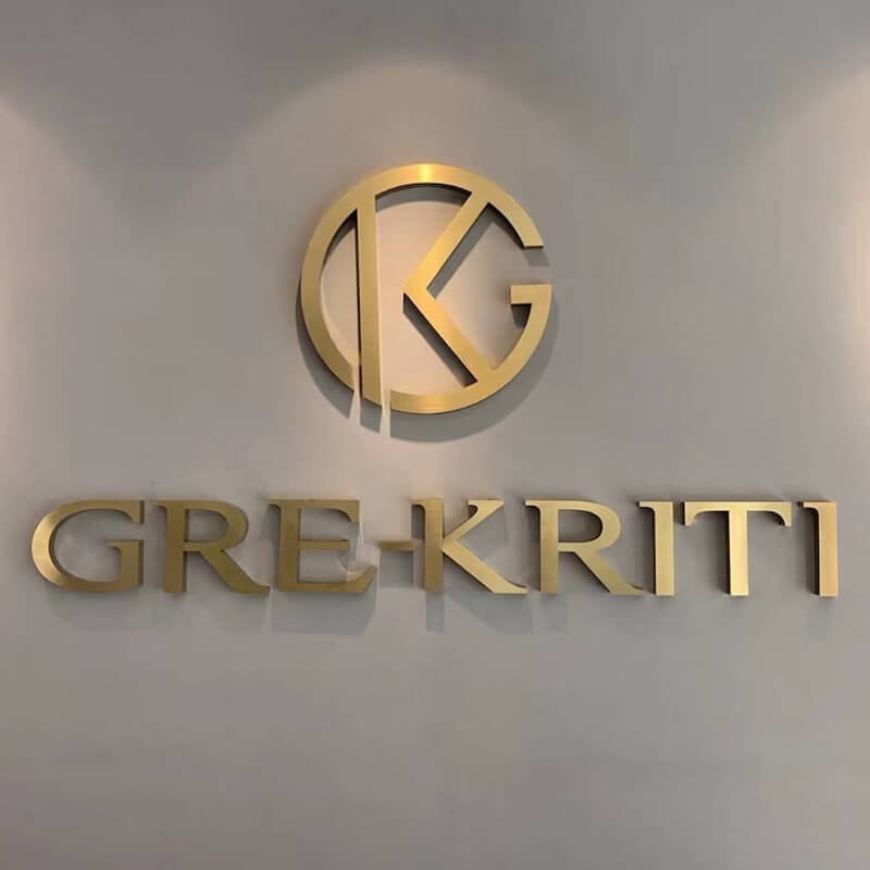 custom metal letters for wall metal signs for office brass metal letters