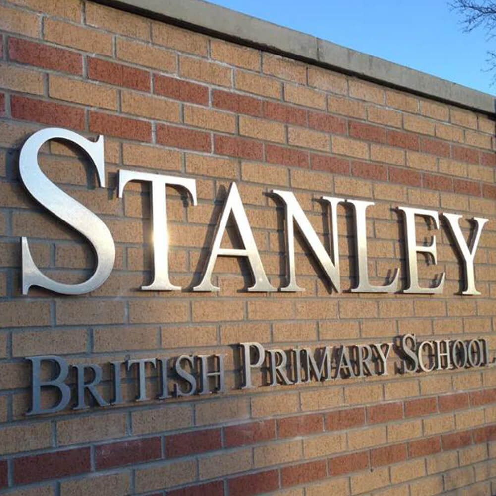 RBS Custom Outdoor LED FrontLit Channel Letter Wall Logo Metal Frame RBS Custom Outdoor LED FrontLit Channel Letter Wall Logo Metal Frame