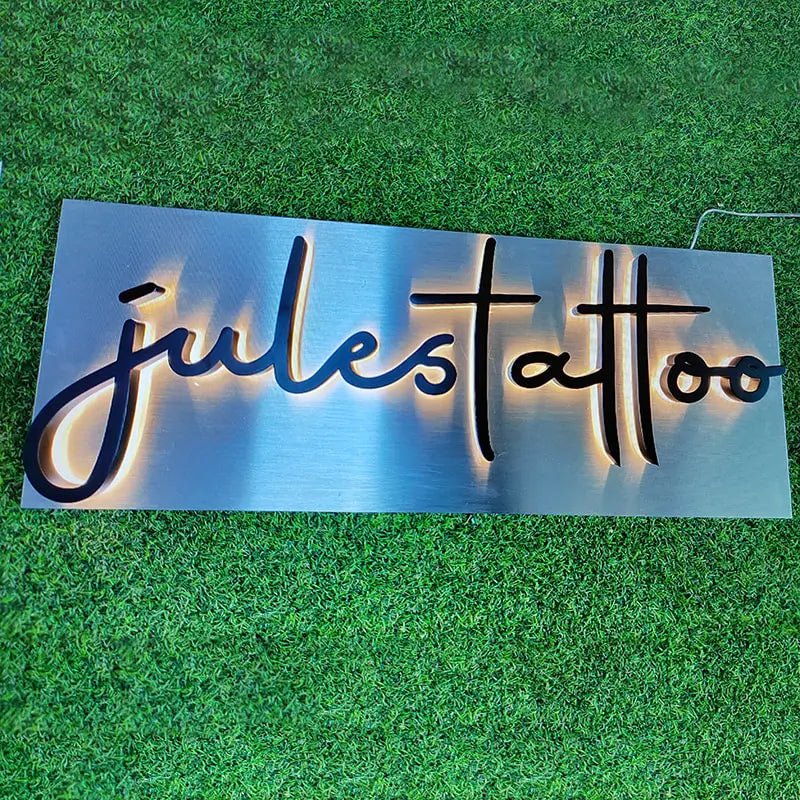 Personalized Pallet Sign Outdoor Blade Sign Metal Business Sign Storefront Sign Custom 3D Backlit Sign Shop Sign LED Lighted Signs - BacklitLEDsign