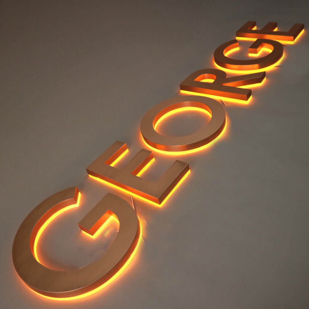 metal backlit signs backlit channel letter sign backlit exterior sign