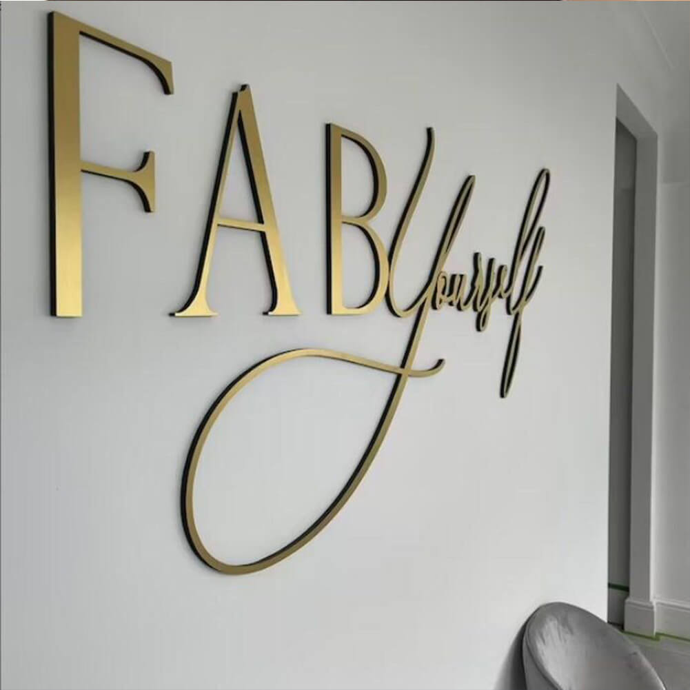 custom cut metal signs stainless steel letters aluminum letters