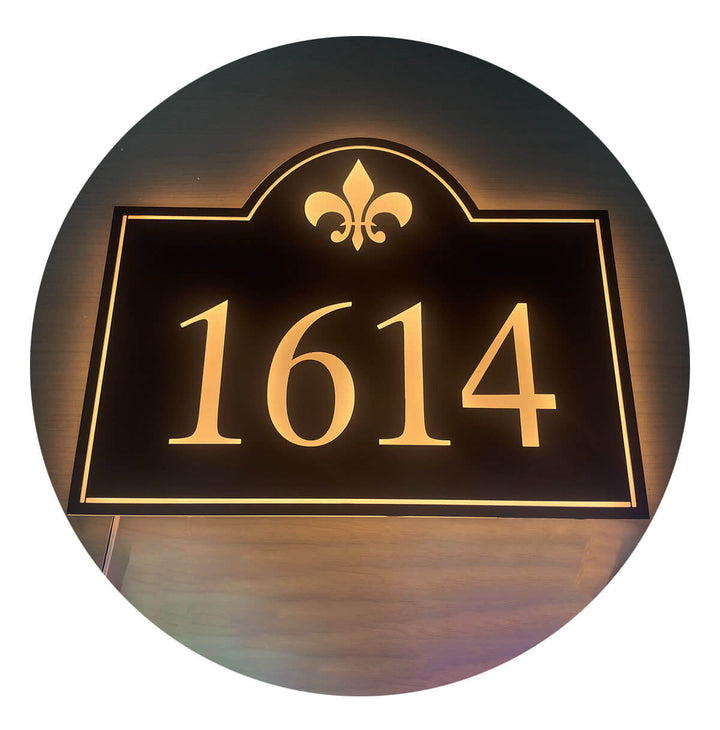 Lighted Address Plaque Solar Powered Address Sign – BacklitLEDsign