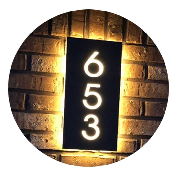 Lighted Address Plaque Solar Powered Address Sign – BacklitLEDsign