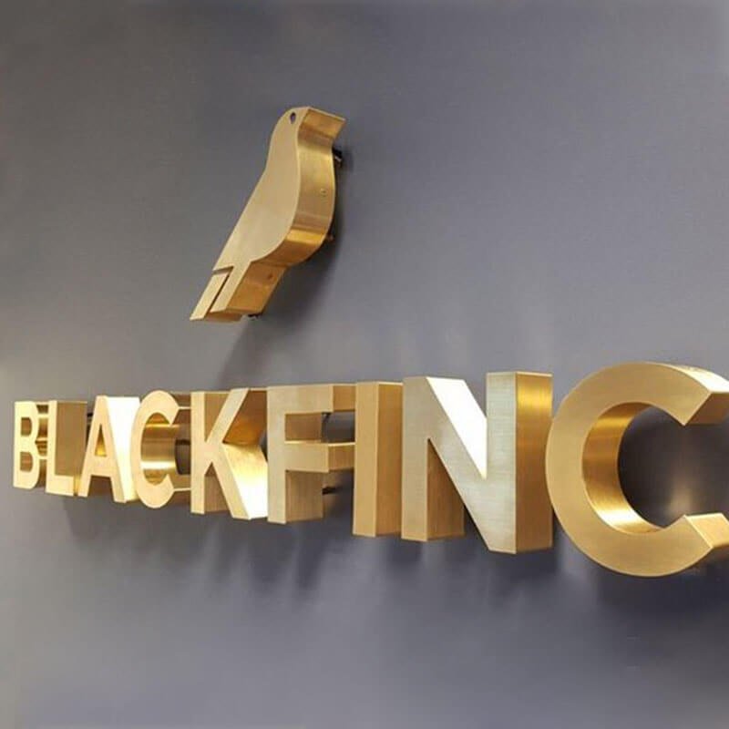 3D Metal Letters Custom Laser Cut 3D Stainless Steel Wall Logo Business Sign non Illuminated Metal Office Signage Large Metal Wall Art - BacklitLEDsign