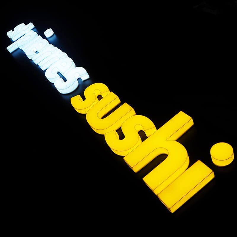 Led Acrylic Letters Waterproof 3D Acrylic LED Letters for Storefront Branding – BacklitLEDsign