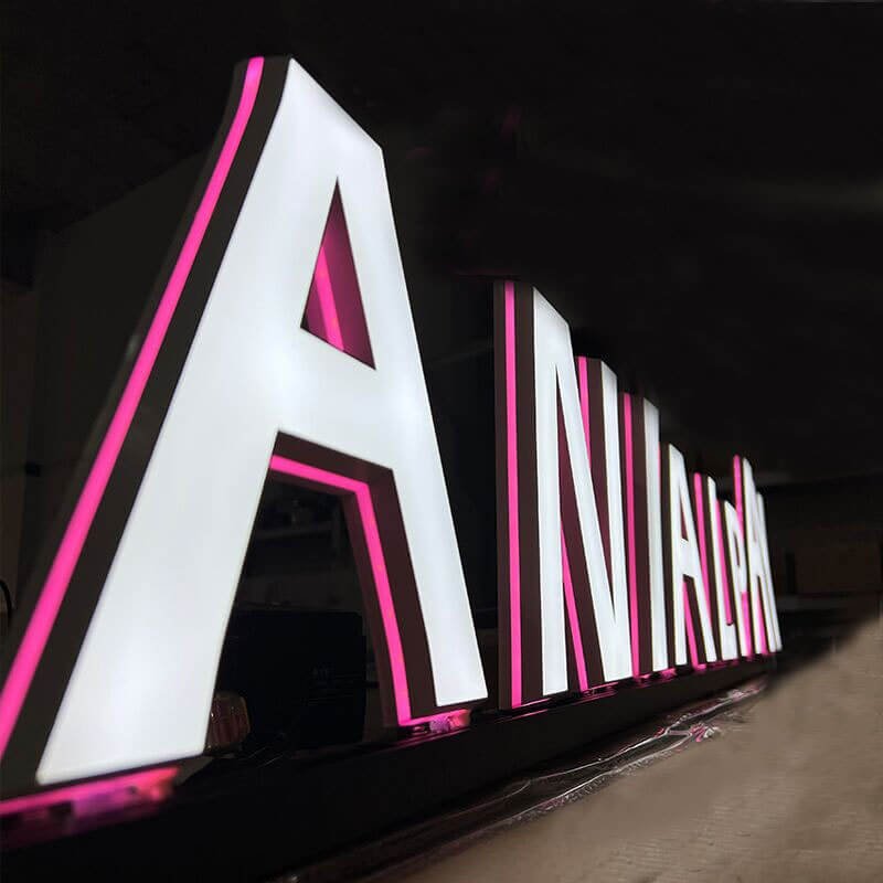 Custom 3D Infinity Mirror LED Light Sign Personalized Neon Track Channel Letters for Wall Decor Business Displays