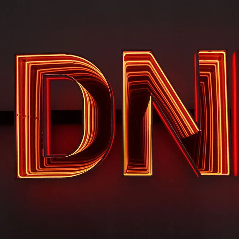 Custom 3D Infinity Mirror LED Light Sign | Personalized Neon Track Channel Letters for Wall Decor & Business Displays - BacklitLEDsign