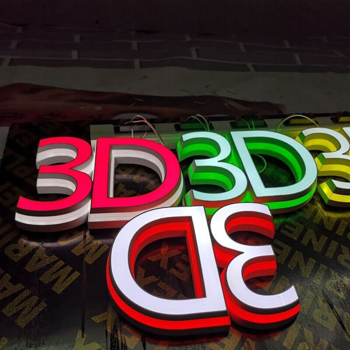 Custom 3D Infinity Mirror LED Light Sign | Personalized Neon Track Channel Letters for Wall Decor & Business Displays - BacklitLEDsign