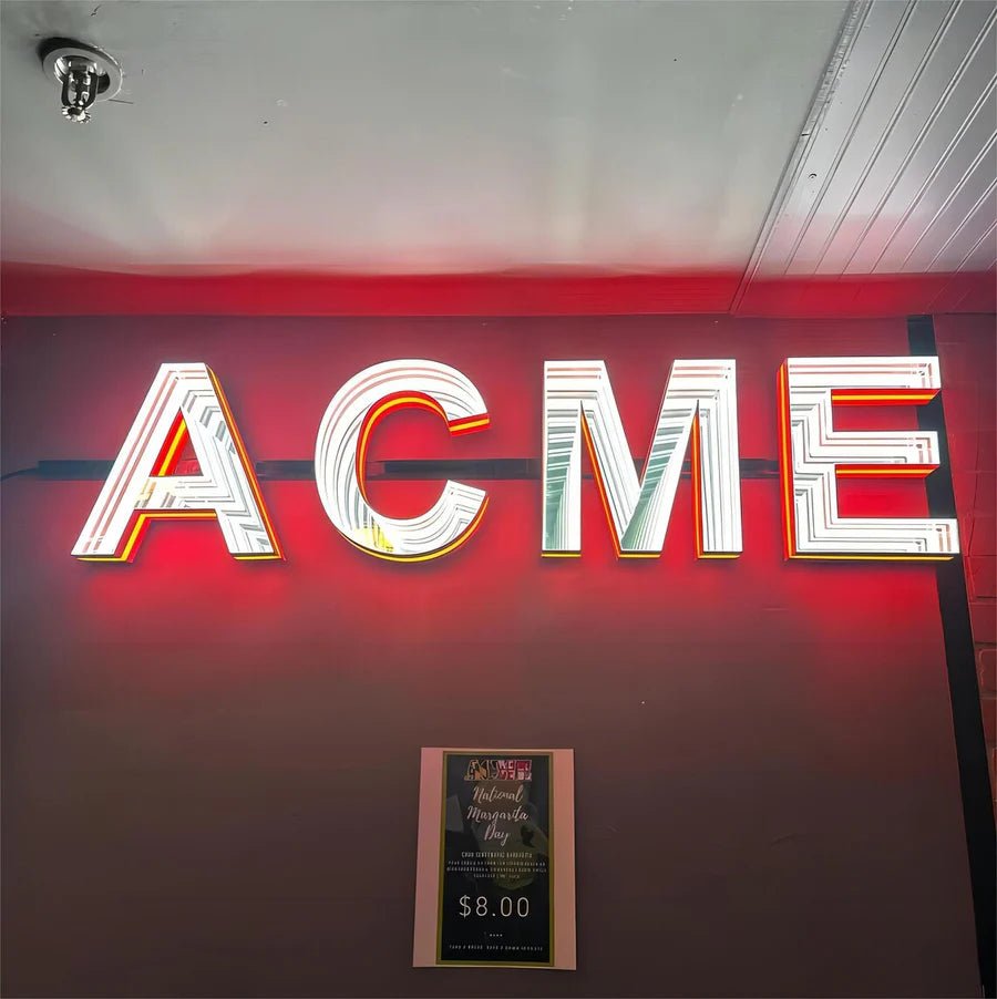 Custom 3D Infinity Mirror LED Light Sign | Personalized Neon Track Channel Letters for Wall Decor & Business Displays - BacklitLEDsign