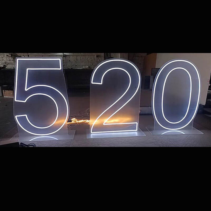 Custom Neon Light Numbers – RGB Color - Changing LED House Sign, Waterproof & Dimmable (Indoor/Outdoor) - BacklitLEDsign
