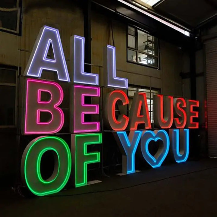 Custom Neon Marquee Letters Sign - 3ft/4ft/5ft LED Light Up Alphabet for Weddings, Business & Events | BacklitLEDSign - BacklitLEDsign