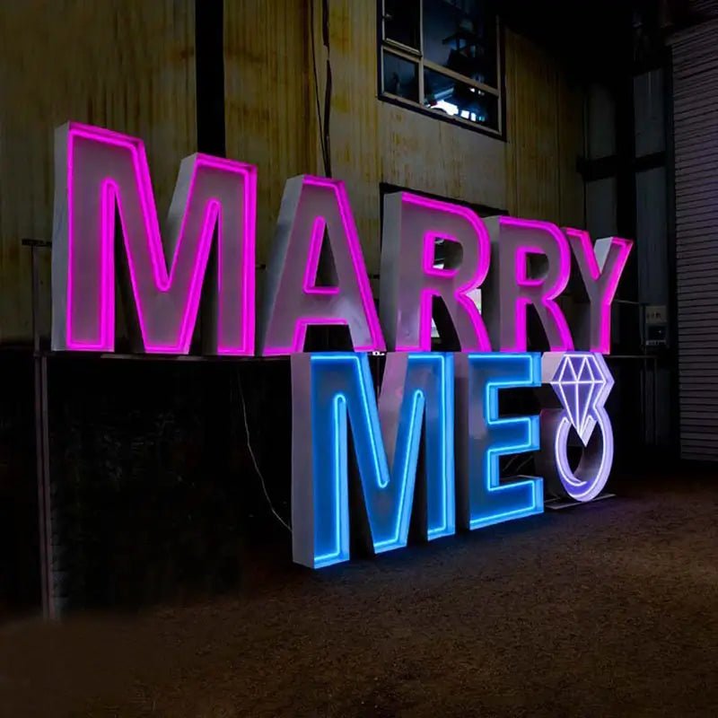Custom Neon Marquee Letters Sign - 3ft/4ft/5ft LED Light Up Alphabet for Weddings, Business & Events | BacklitLEDSign - BacklitLEDsign