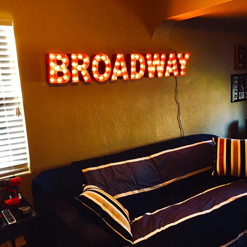 Custom Vintage Marquee Light Bulb Letters – 3D Metal LED Alphabet Signs for Weddings, Bars & Home Decor (A - Z, 0 - 9) - BacklitLEDsign