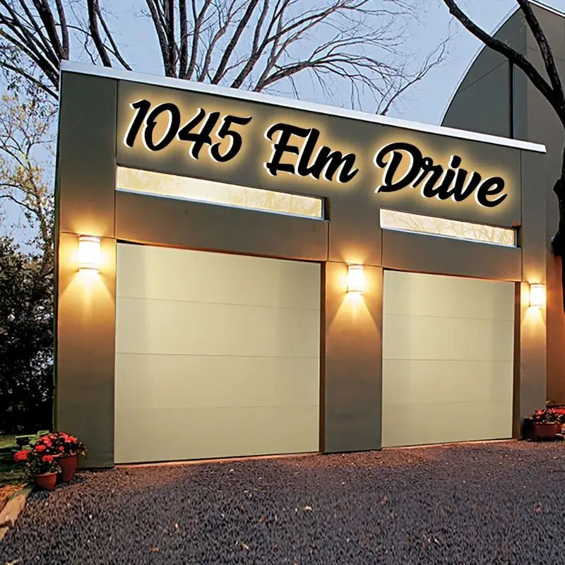 Automatic Dusk-to-Dawn Backlit LED House Numbers - Modern Exterior ...