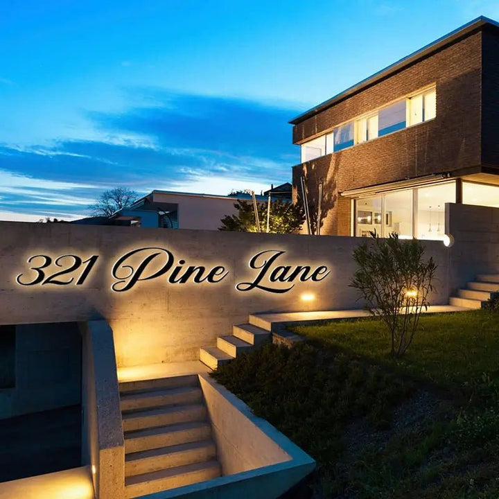 Extra Large Light - Up House Numbers - High Visibility LED Address Sign - BacklitLEDsign