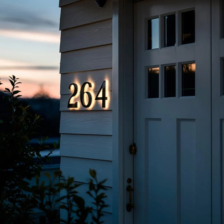 diy lighted house numbers