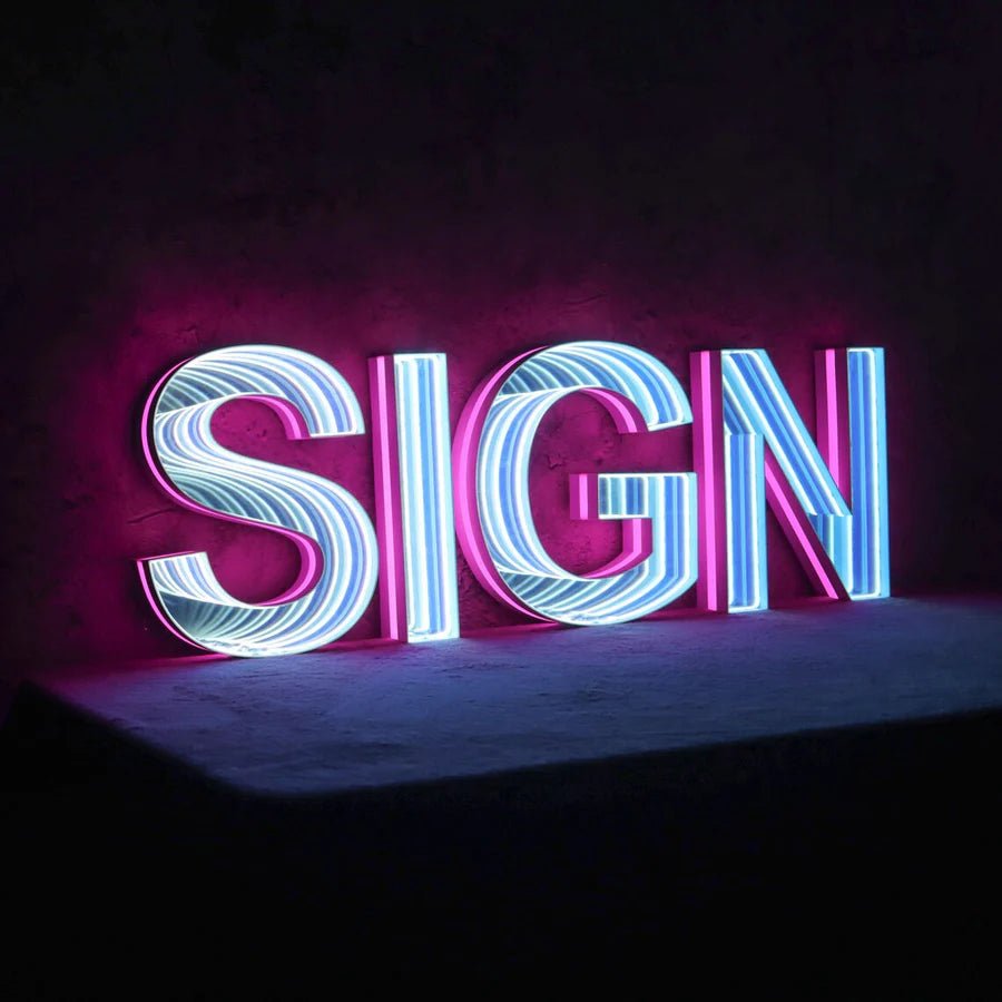 Infinity Mirror 3D LED Sign | Customizable Channel Letters & Neon ...