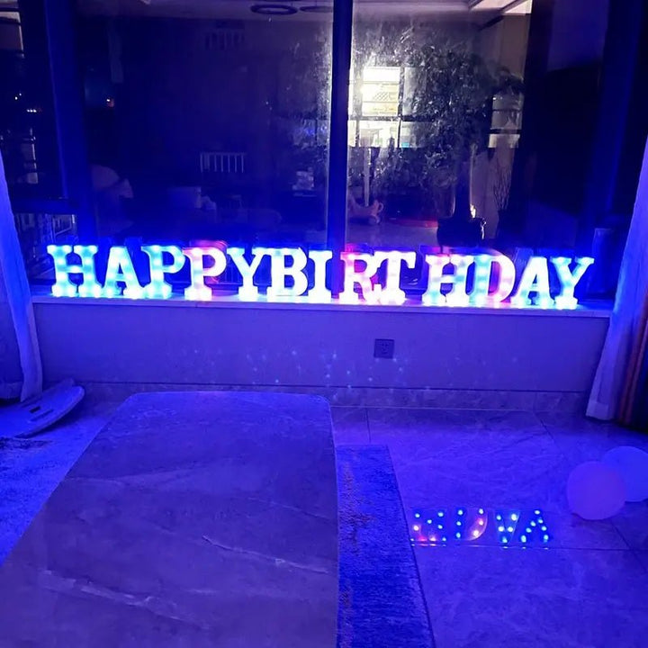 Large 4FT Industrial Marquee Letters with Exposed LED Bulbs – Rustic Metal Light - Up Signs for Indoor/Outdoor Events - BacklitLEDsign