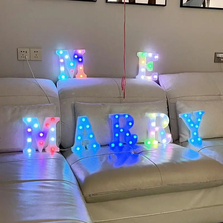 Large 4FT Industrial Marquee Letters with Exposed LED Bulbs – Rustic Metal Light - Up Signs for Indoor/Outdoor Events - BacklitLEDsign