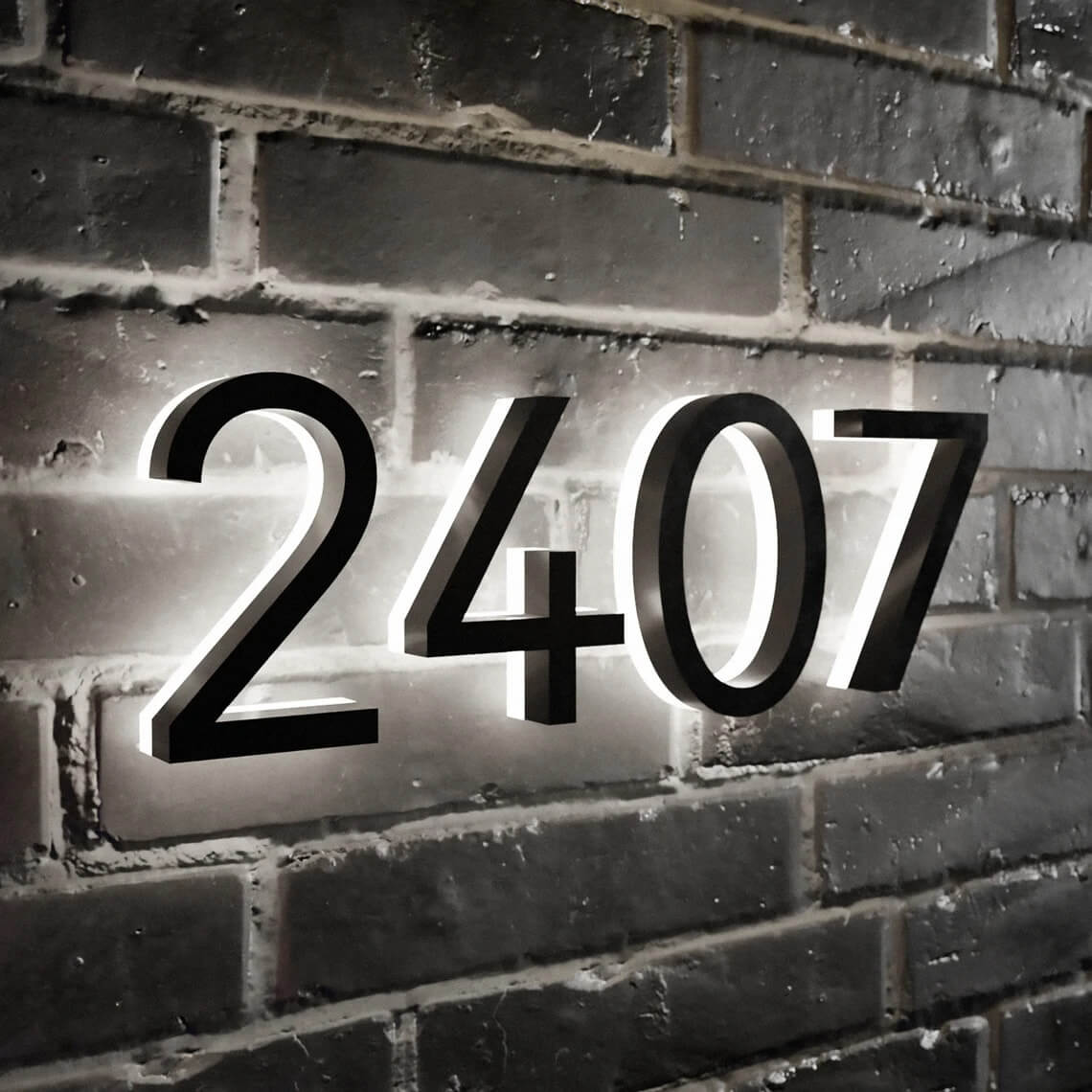 Home Led Numbers Illuminated House Numbers Backlit Led House Numbers Solar – BacklitLEDsign