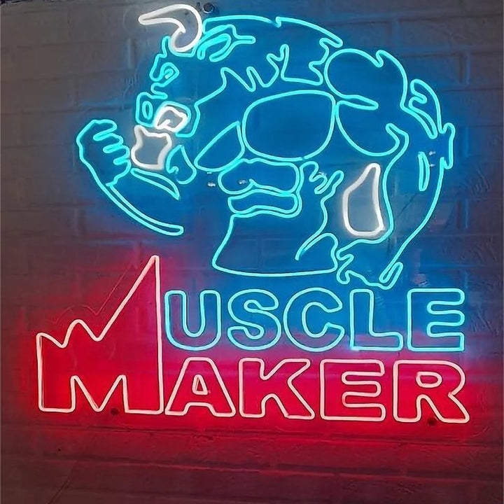 Neon Sign LED Neon Display for Restaurant Beauty Salon Gyms and Fitness Stuido Neon Illuminated Sign Company Logo - BacklitLEDsign