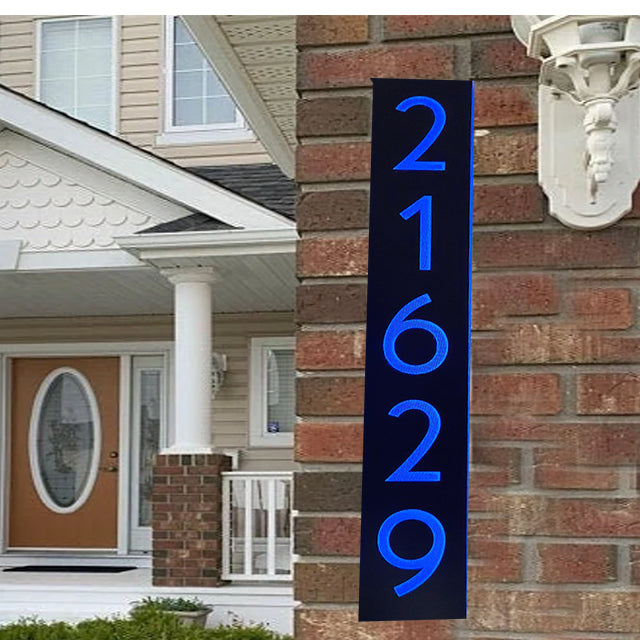 solar backlit house numbers address plaque lighted address signs for house