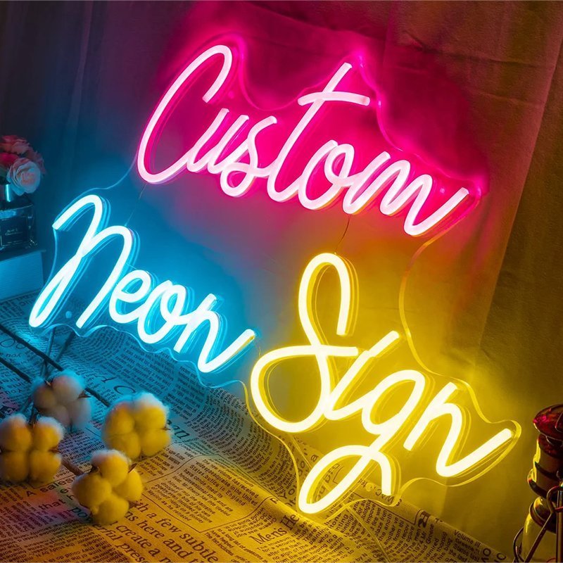 Personalized LED Neon Light Signs Company Celebration Beauty Bar Let's Party Open Decor Led Neon - BacklitLEDsign