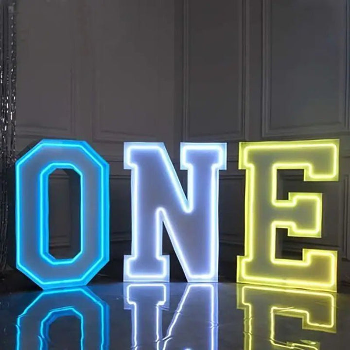 Personalized Marquee Letter Lights - Dimmable LED Neon Signs for Birthdays, Storefronts & Photo Booths | Free Design - BacklitLEDsign