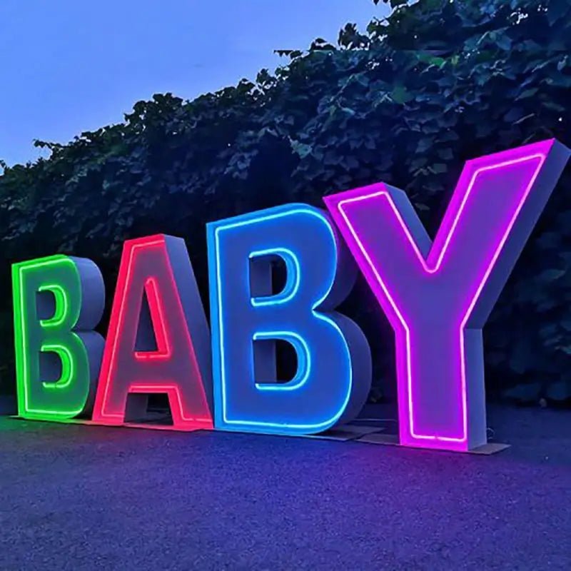Personalized Marquee Letter Lights - Dimmable LED Neon Signs for Birthdays, Storefronts & Photo Booths | Free Design - BacklitLEDsign