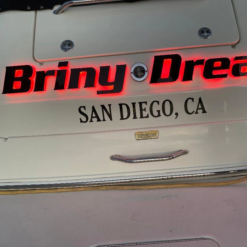 Personalized Yacht Signs | 3D Boat Lettering & Waterproof LED Marine Lighting - BacklitLEDsign