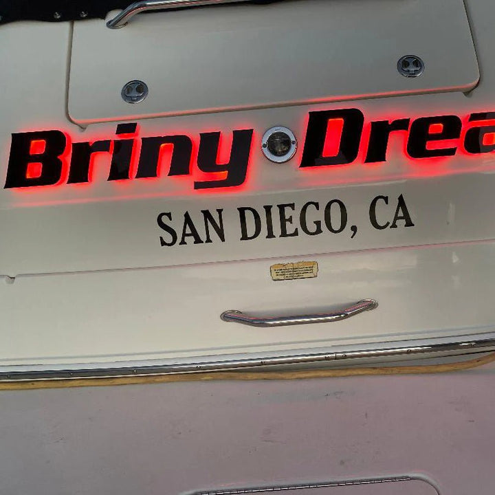 Personalized Yacht Signs | 3D Boat Lettering & Waterproof LED Marine Lighting - BacklitLEDsign