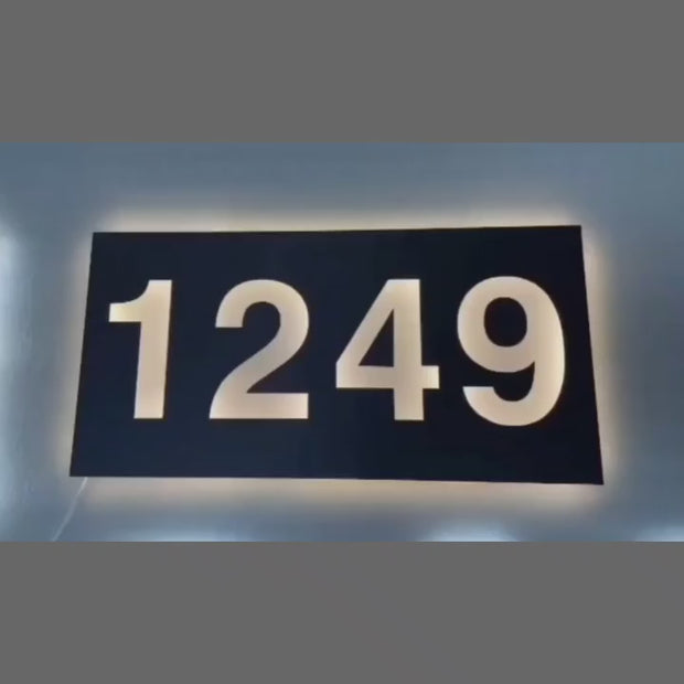 Letrero Número De Casa Moderno Acrílico - Placa Personalizable Para Exteriores, Resistente A La Intemperie, Varios Tamaños