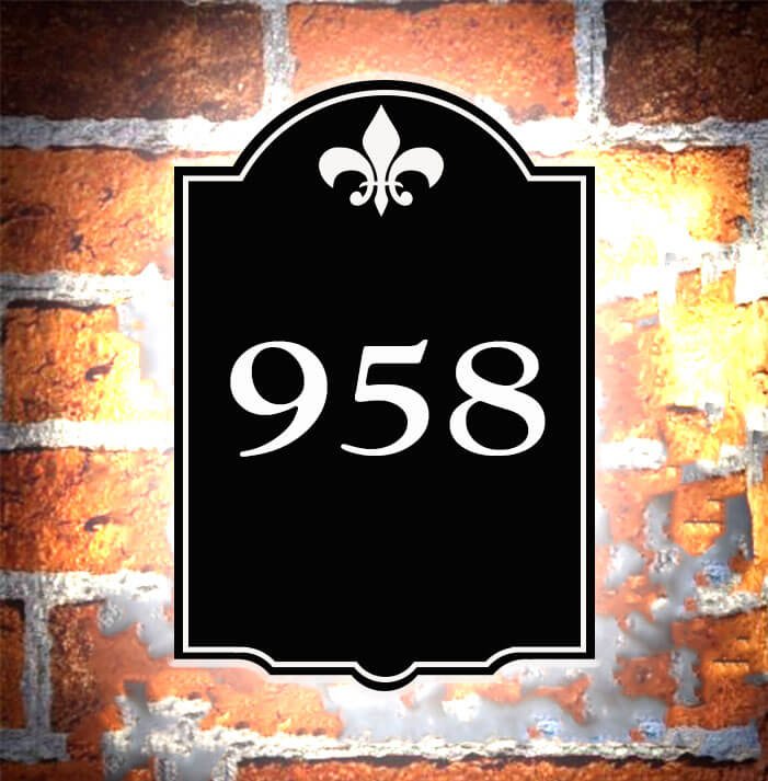 Unique Custom - Shaped Lighted Address Sign – Personalized Illuminated House Numbers, Any Design, LED Backlit - BacklitLEDsign