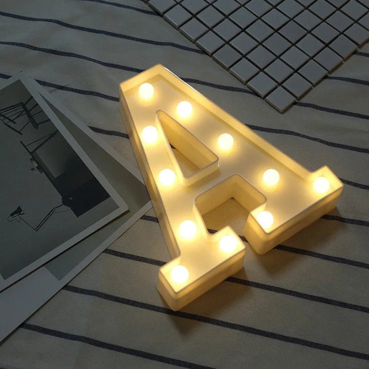Vintage Marquee Letters with Lights | Romantic Night Decor | DIY Wedding & Event Alphabet Signs | Stylish Home Party Lamps - BacklitLEDsign