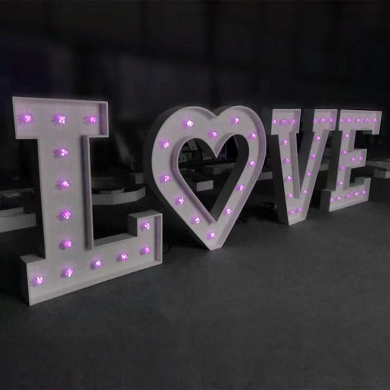 Vintage Marquee Letters with Lights | Romantic Night Decor | DIY Wedding & Event Alphabet Signs | Stylish Home Party Lamps - BacklitLEDsign