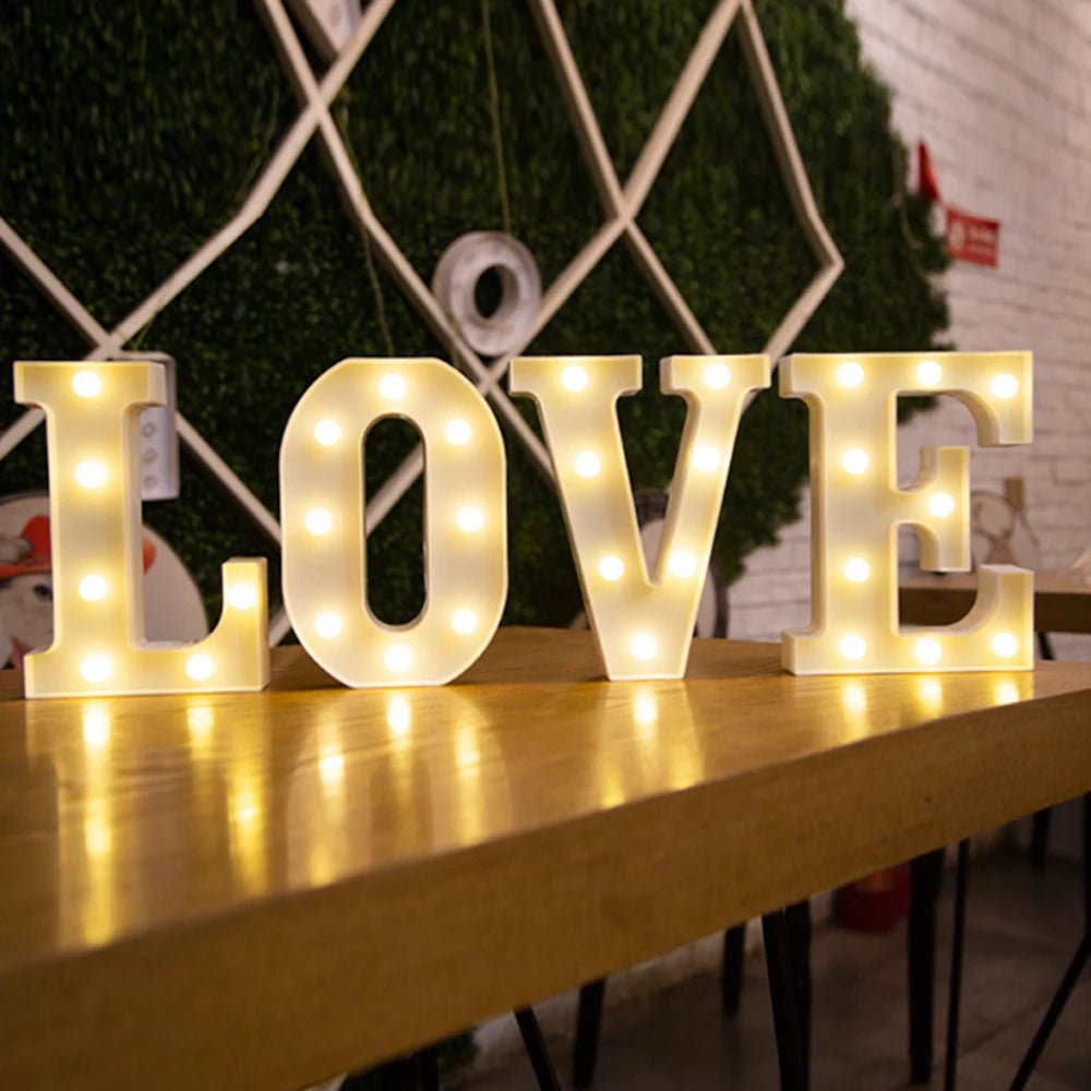 Vintage Marquee Letters with Lights | Romantic Night Decor | DIY Wedding & Event Alphabet Signs | Stylish Home Party Lamps - BacklitLEDsign