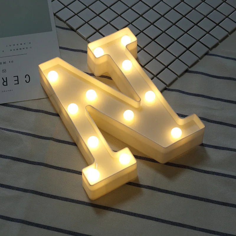 Vintage Marquee Letters with Lights | Romantic Night Decor | DIY Wedding & Event Alphabet Signs | Stylish Home Party Lamps - BacklitLEDsign