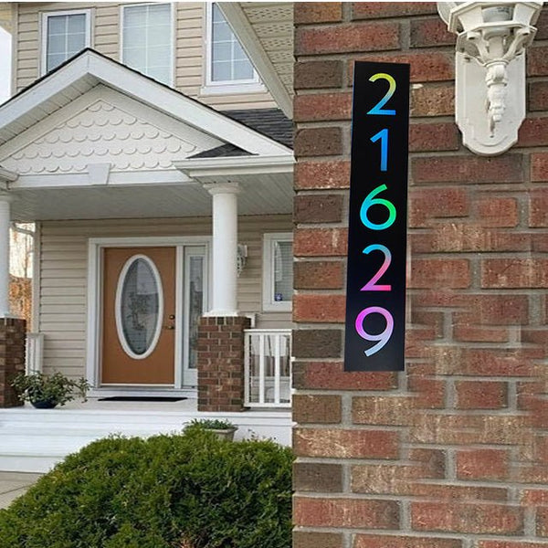 Modern Vertical House Numbers Metal House Number Signs Plaque Custom